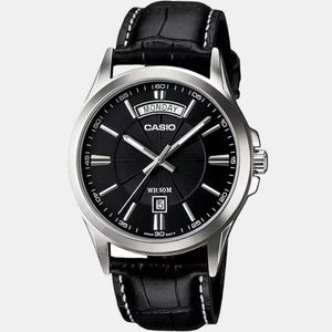 Enticer Men Quartz Black Dial Analog Leather Watch A844