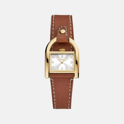 Harwell Women Quartz White Dial Analog Leather Watch ES5264
