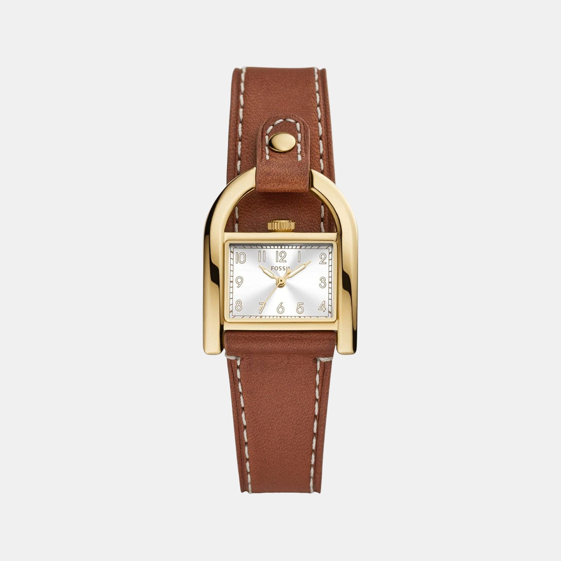Harwell Women Quartz White Dial Analog Leather Watch ES5264
