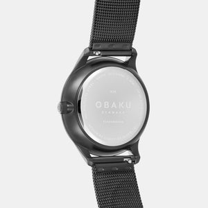 Ask Charcoal Men Quartz Black Dial Analog Stainless Steel Watch V249GMBBMB