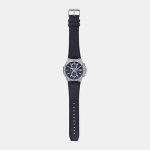 Edifice Men Quartz Blue Dial Chronograph Leather Watch ED587