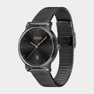 Confidence Men Quartz Black Dial Analog Mesh Watch 1513810