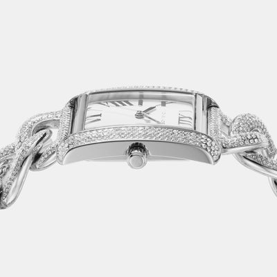 Emery Women Quartz White Dial Analog Stainless Steel Watch MK7299