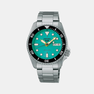 5 Sports Men Automatic Green Dial Analog Stainless Steel Watch SRPK33K1