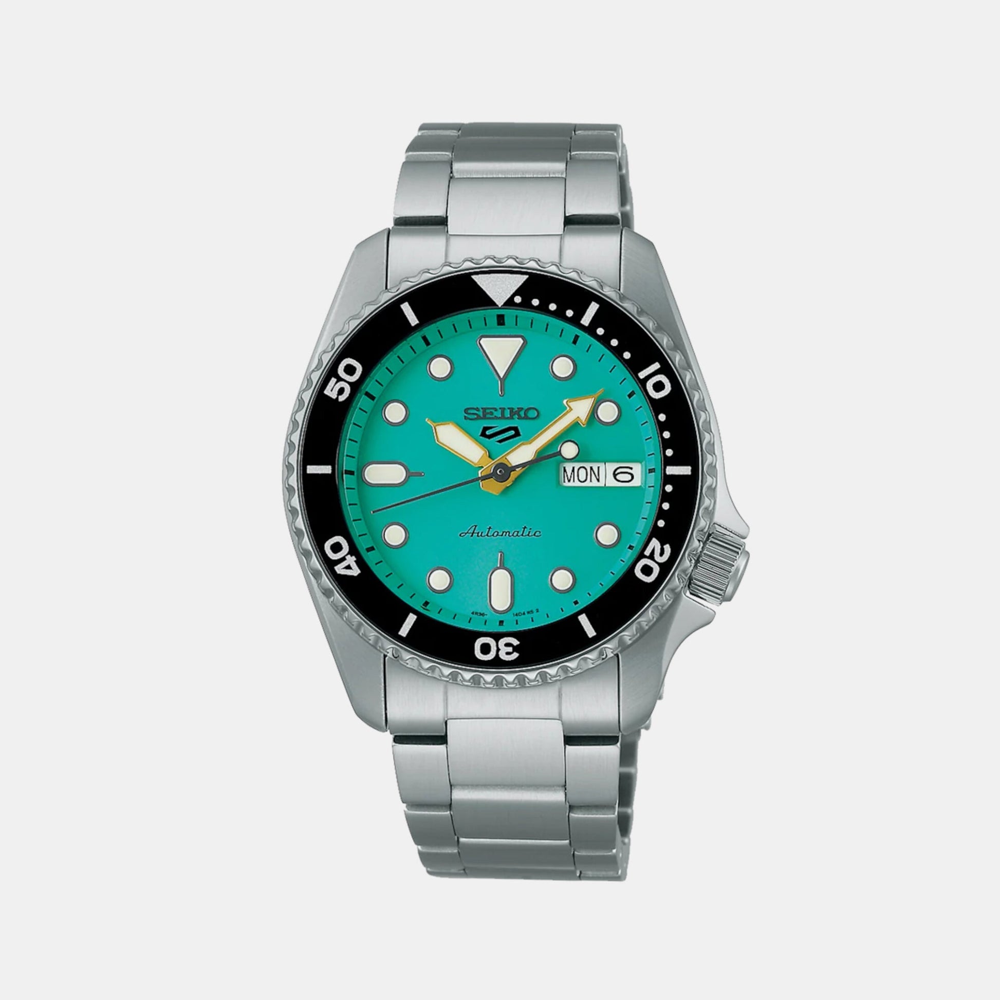 5 Sports Men Automatic Green Dial Analog Stainless Steel Watch SRPK33K1