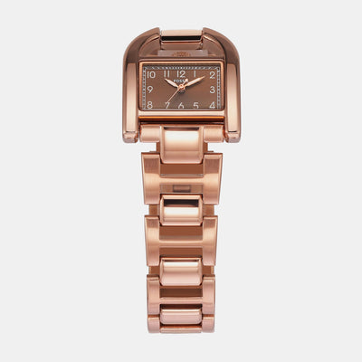 Harwell Women Quartz Brown Dial Analog Stainless Steel Watch ES5328