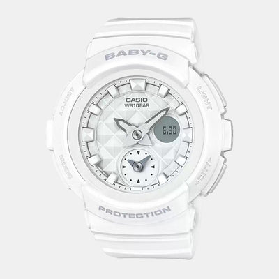 Baby-G Women Quartz White Dial Analog-Digital Resin Watch BX076