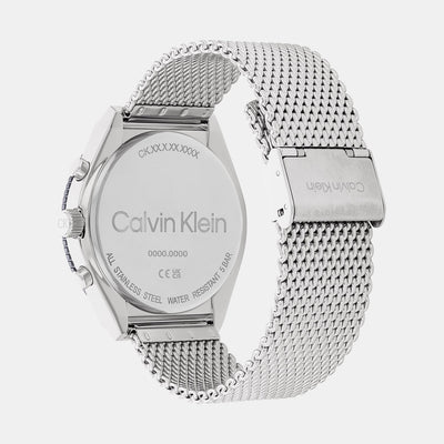 Ck Fearless Men Quartz Blue Dial Chronograph Mesh Watch 25200305