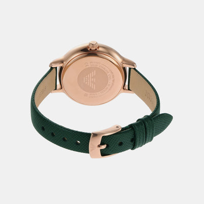Cleo Women Quartz Green Dial Analog Leather Watch AR11577