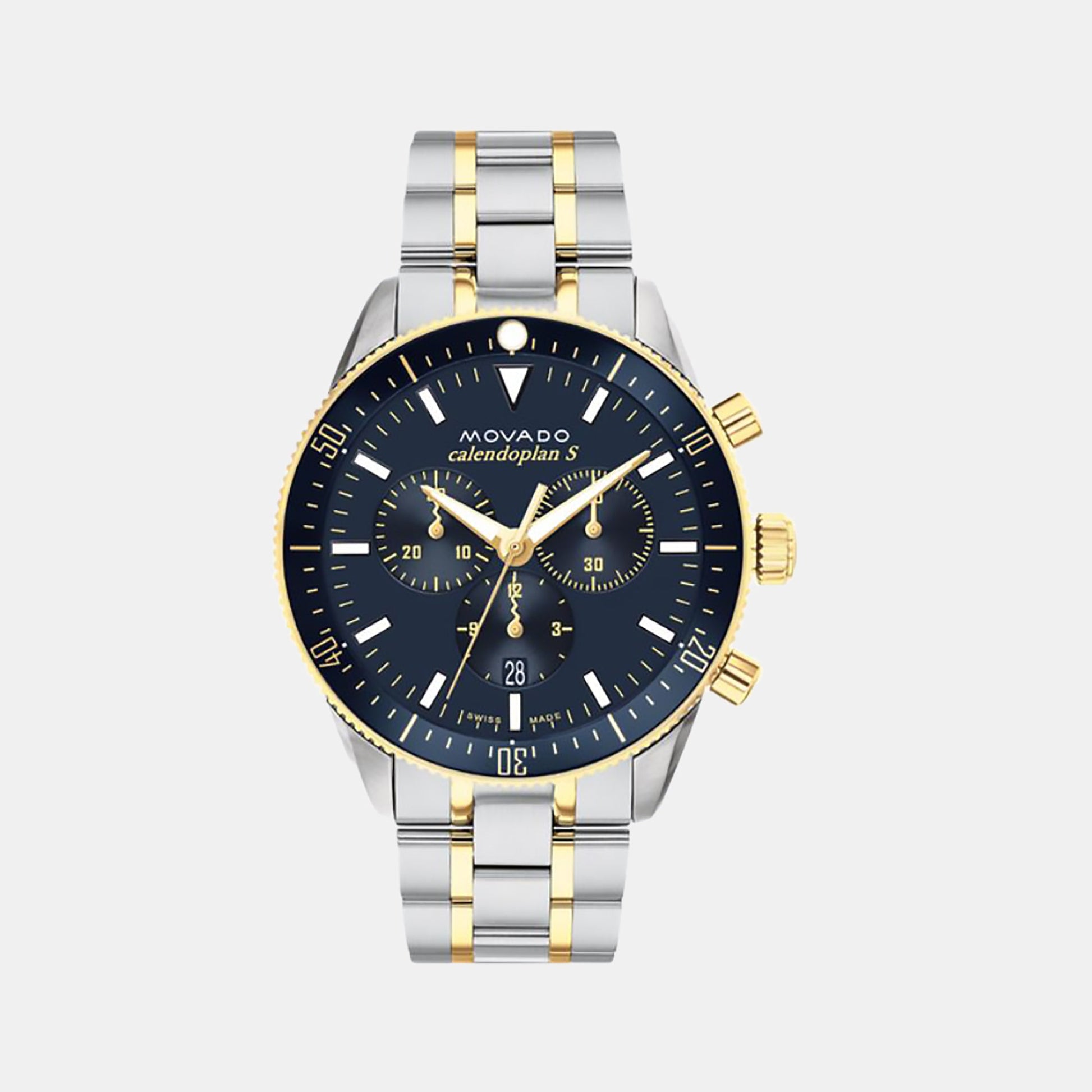 Heritage Men Quartz Blue Dial Chronograph Stainless Steel Watch 3650126