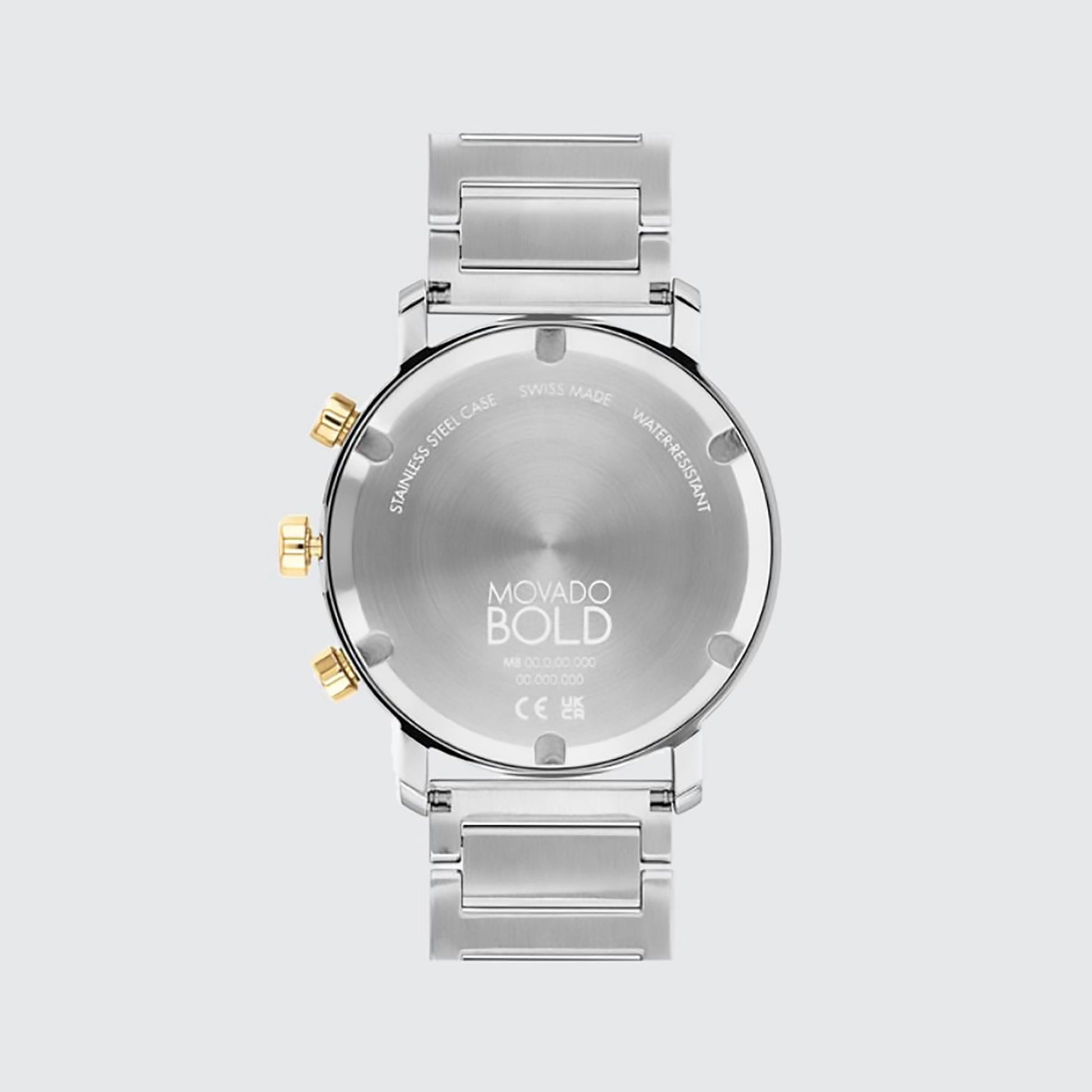Bold Men Quartz Silver Dial Chronograph Stainless Steel Watch 3600888