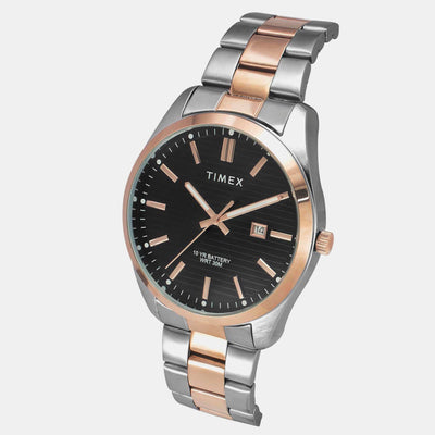 E Class Men Quartz Black Dial Analog Stainless Steel Watch TWTG10410