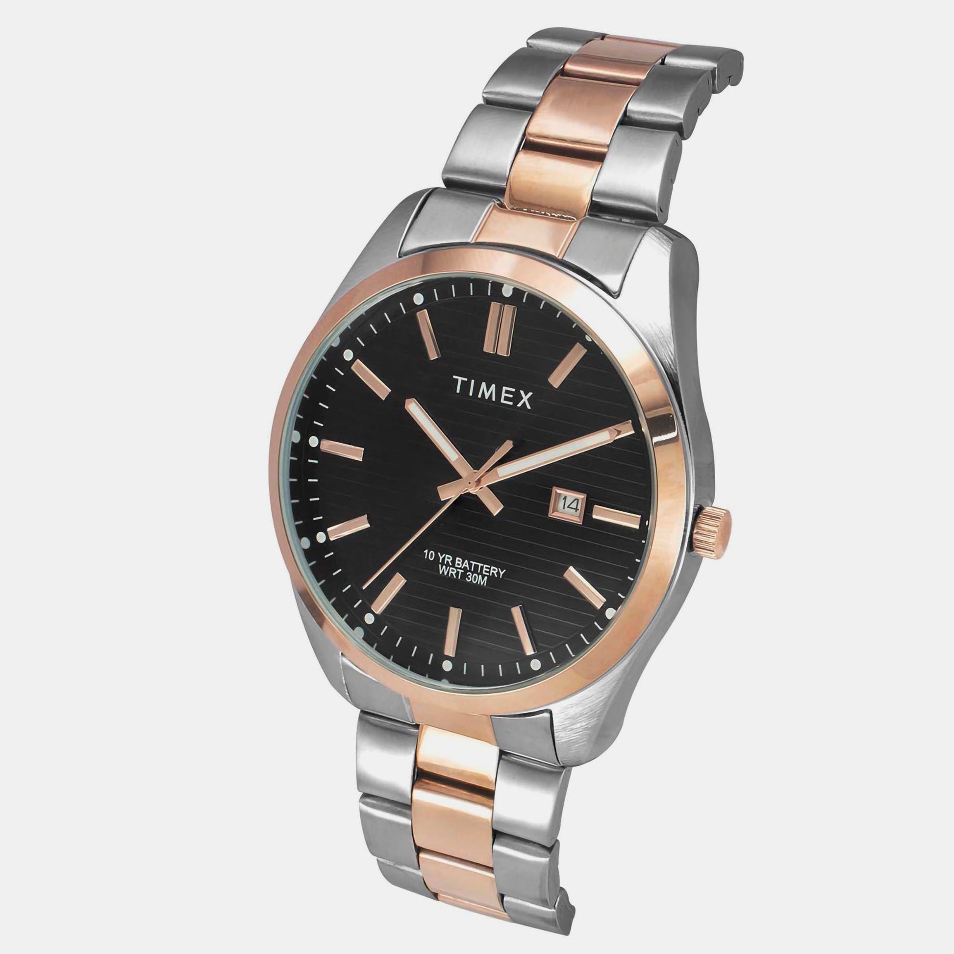 E Class Men Quartz Black Dial Analog Stainless Steel Watch TWTG10410