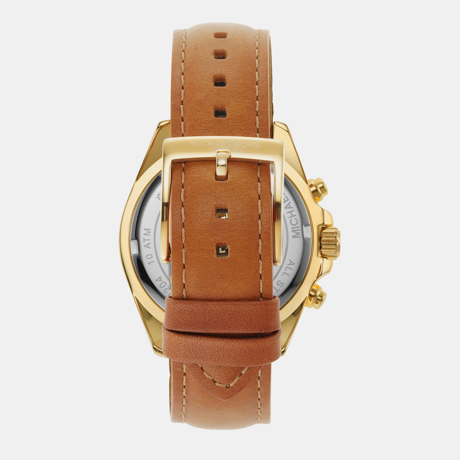 Bradshaw Women Quartz White Dial Chronograph Leather Watch MK2961