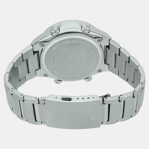 Edifice Men Quartz Black Dial Analog-Digital Stainless Steel Watch EX456