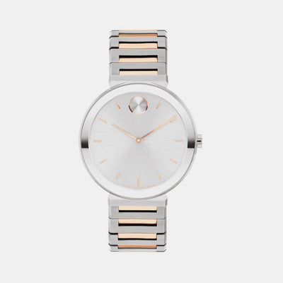 Bold Women Quartz Silver Dial Analog Stainless Steel Watch 3601146