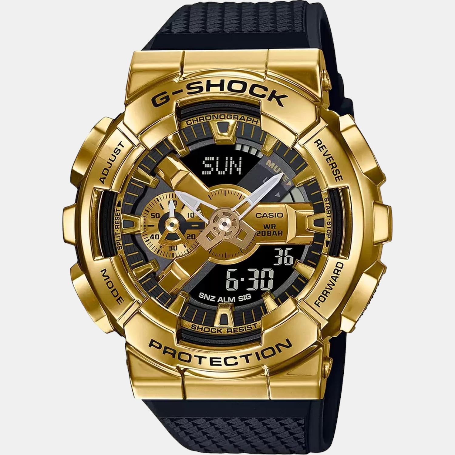 G-Shock Men Quartz Gold Dial Analog-Digital Resin Watch G1053