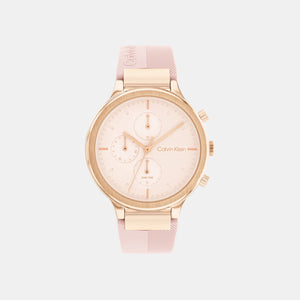 Energize Women Quartz Pink Dial Chronograph Silicone Watch 25200243