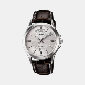 Enticer Men Quartz White Dial Analog Leather Watch A845