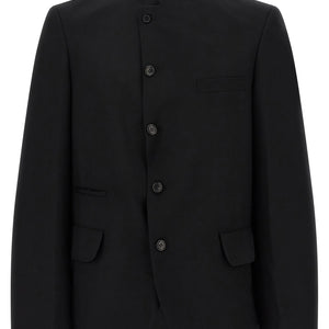 Comme Des Garcons Black Raw Cut Hem Blazer