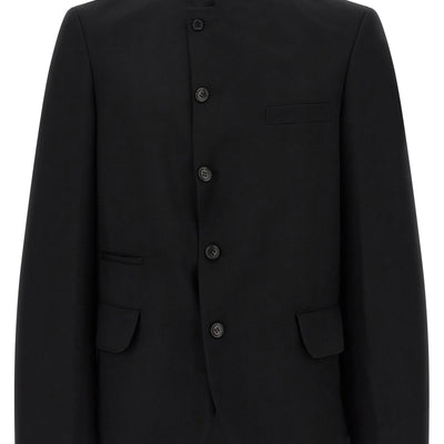 Comme Des Garcons Black Raw Cut Hem Blazer