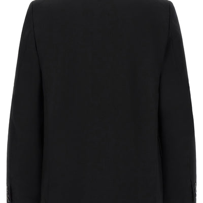 Comme Des Garcons Black Raw Cut Hem Blazer