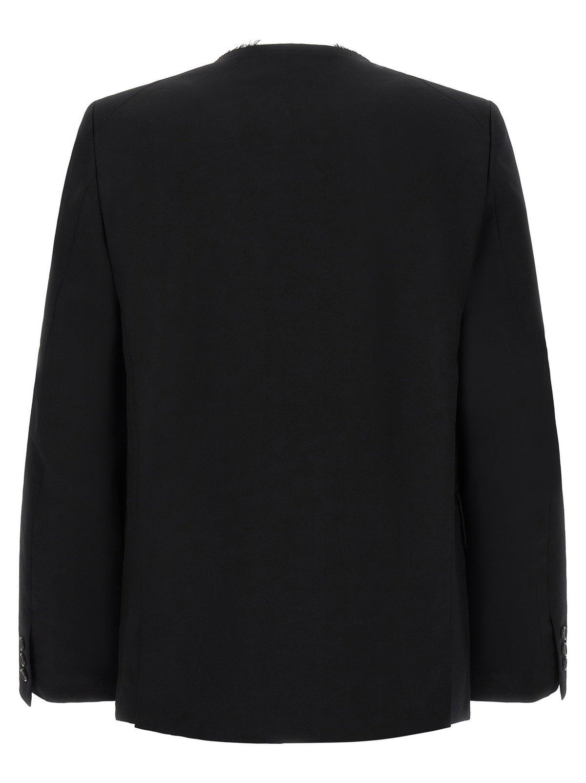 Comme Des Garcons Black Raw Cut Hem Blazer