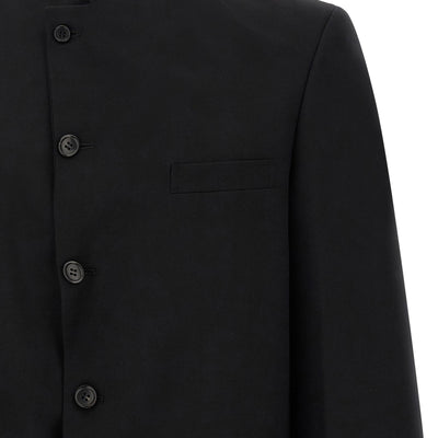 Comme Des Garcons Black Raw Cut Hem Blazer