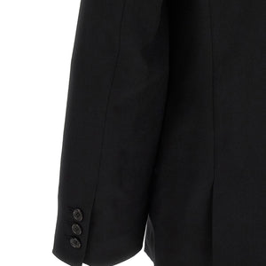 Comme Des Garcons Black Raw Cut Hem Blazer