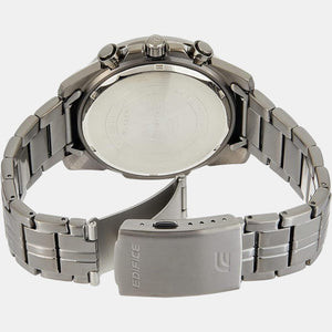 Edifice Men Quartz Black Dial Chronograph Stainless Steel Watch EX491