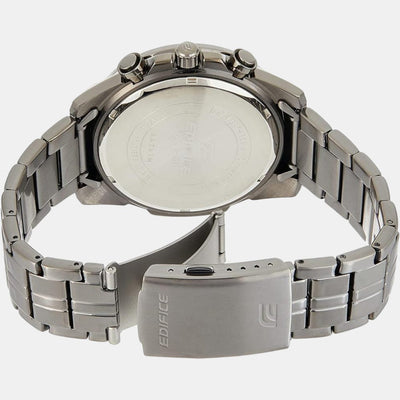 Edifice Men Quartz Black Dial Chronograph Stainless Steel Watch EX491