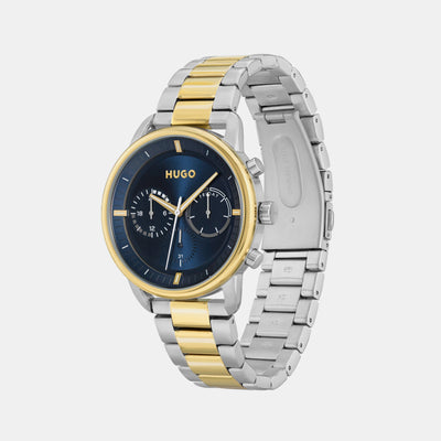 Advise Men Quartz Blue Dial Chronograph Stainless Steel Watch 1530235