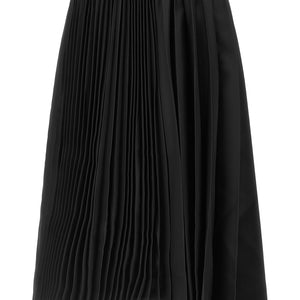 Comme Des Garcons Black Asymmetrical Pleated Skirt