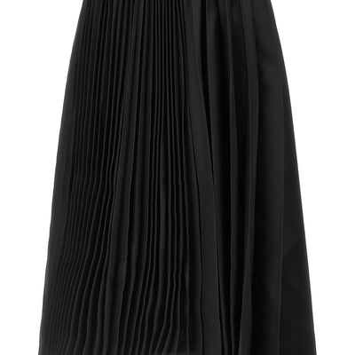 Comme Des Garcons Black Asymmetrical Pleated Skirt