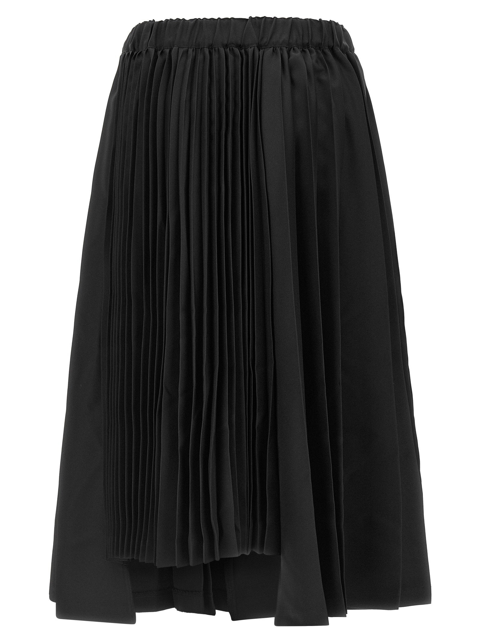 Comme Des Garcons Black Asymmetrical Pleated Skirt
