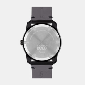 Bold Men Quartz Black Dial Analog Leather Watch 3601130