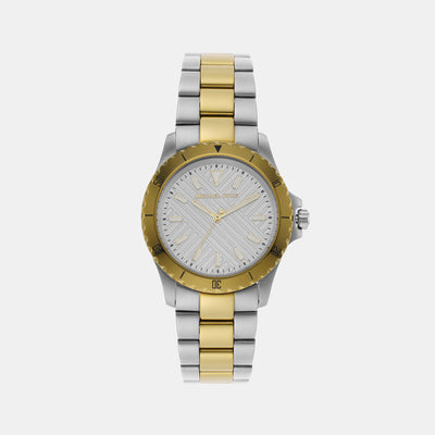 Everest Men Quartz Silver Dial Analog Stainless Steel Watch MK9141