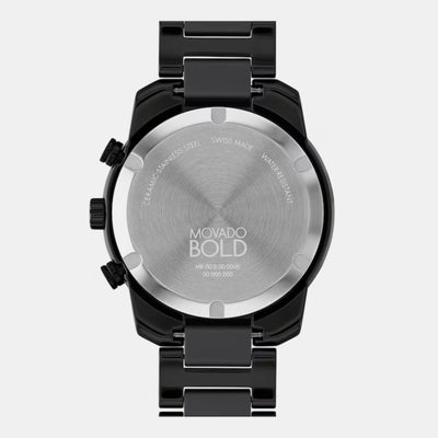 Bold Men Quartz Black Dial Chronograph Ceramic Watch 3601103