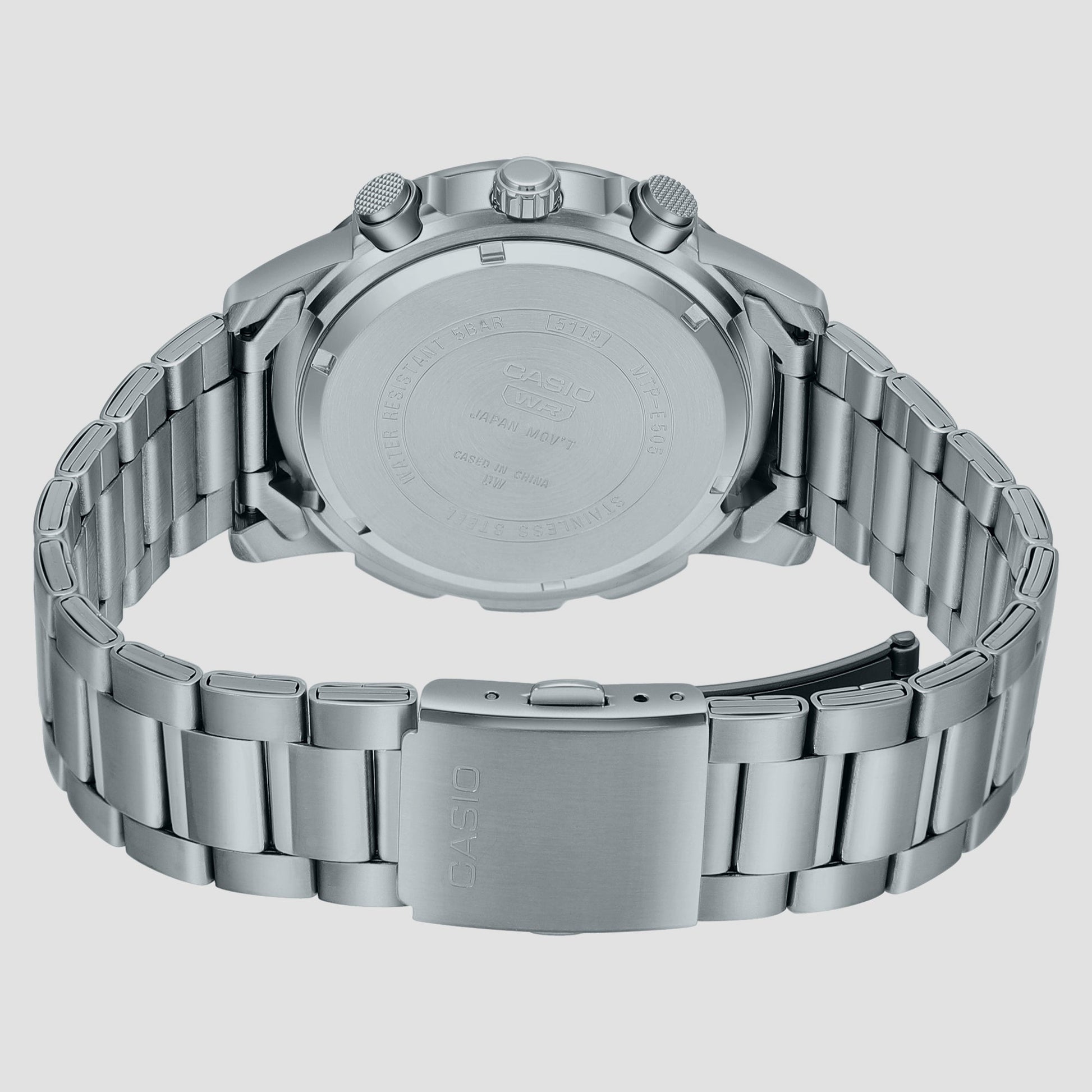 Enticer Men Quartz Black Dial Chronograph Stainless Steel Watch A1963