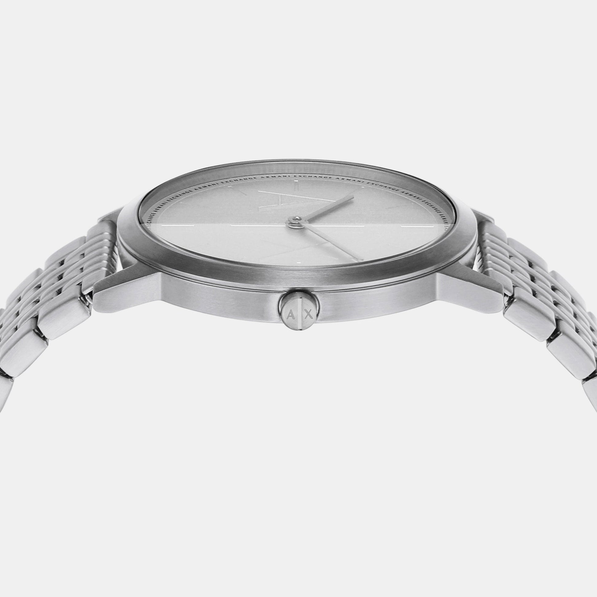 Dale Men Quartz Silver Dial Analog Stainless Steel Watch AX2870