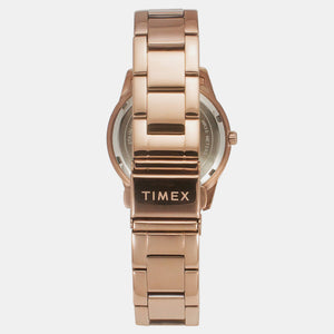 E Class Women Quartz Rose Gold Dial Analog Stainless Steel Watch TWEL16801