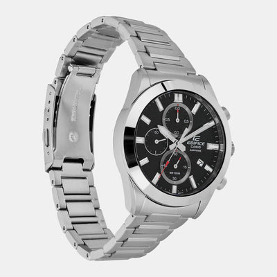 Edifice Men Quartz Black Dial Chronograph Stainless Steel Watch ED580