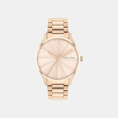 Ck Burst Unisex Quartz Rose Gold Dial Analog Stainless Steel Watch 25200231
