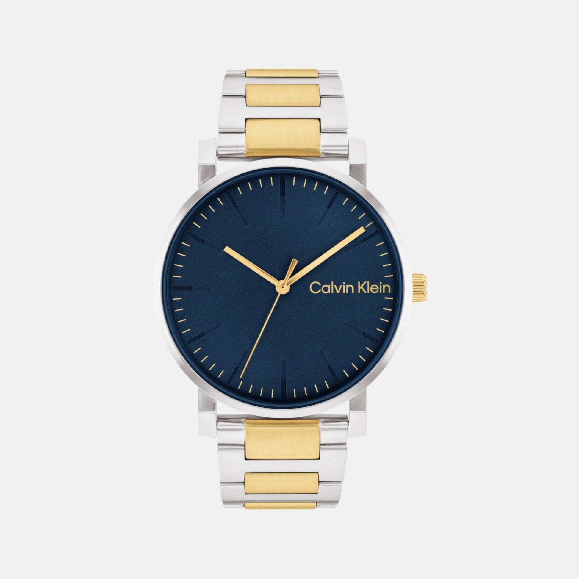 Ck Slate Men Quartz Blue Dial Analog Stainless Steel Watch 25200258