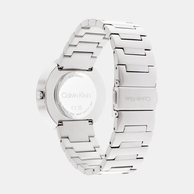 Ck Eccentric Unisex Quartz Silver Dial Analog Stainless Steel Watch 25200289