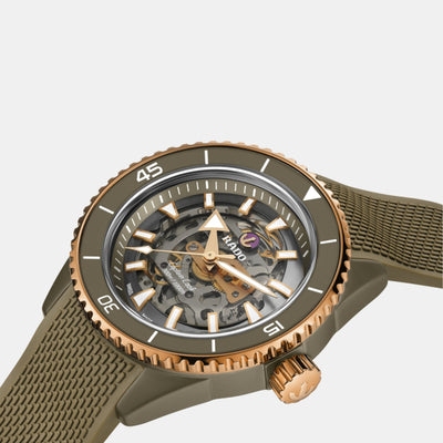 Captain Cook Men Automatic Brown Dial Analog Rubber Watch R32150168