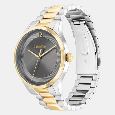 Ck Iconic Men Quartz Black Dial Analog Stainless Steel Watch 25200226
