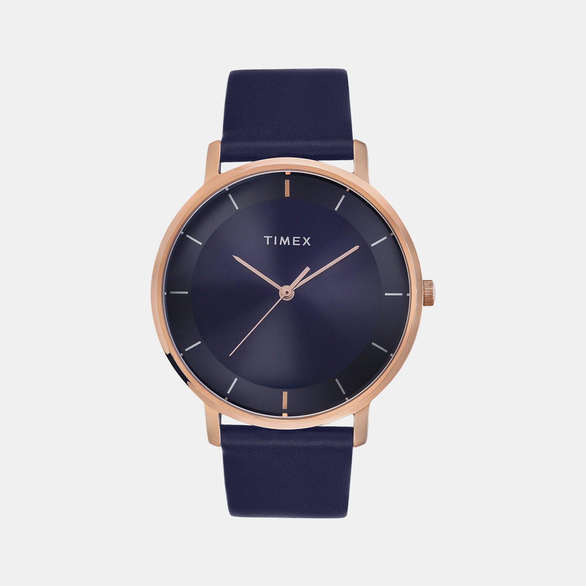 Classics Men Quartz Blue Dial Analog Leather Watch TW0TG8015