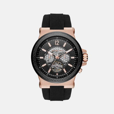 Dylan Men Automatic Black Dial Analog Silicone Watch MK9019
