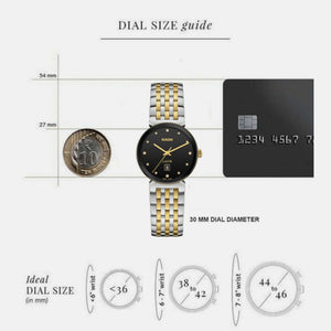 Florence Women Quartz Black Dial Analog Stainless Steel Watch R48913743